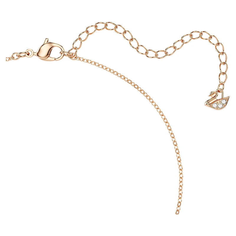 Una pendant, Round cut, Oval shape, Red, Rose gold-tone plated by SWAROVSKI