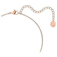 Una pendant, Round cut, Long, Purple, 18K rose gold finish