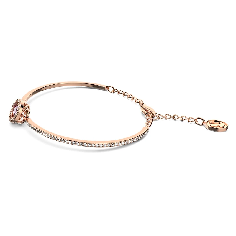 Una bangle, Round cut, Purple, Rose gold-tone plated by SWAROVSKI