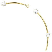 Constella choker, Round cut, White, Shiny gold-tone plated by SWAROVSKI