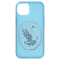 Smartphone case, Swan, iPhone® 13 Pro, Blue by SWAROVSKI