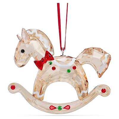 Holiday Cheers Gingerbread Rocking Horse Ornament