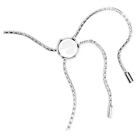 Matrix bracelet, Evil eye, White, Rhodium plated by SWAROVSKI