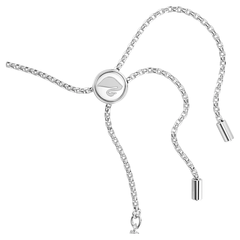 Matrix bracelet, Round cut, Green, Rhodium plated by SWAROVSKI