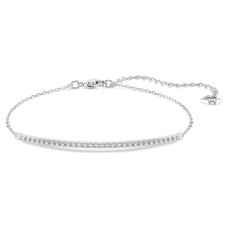 Only bracelet, White, Rhodium plated by SWAROVSKI