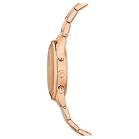 Octea lux sport watch, Swiss Made, Metal bracelet, Brown, Gold-tone finish by SWAROVSKI