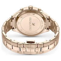 Octea lux sport watch, Swiss Made, Metal bracelet, Blue, Champagne gold-tone finish by SWAROVSKI