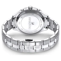Octea lux sport watch, Swiss Made, Metal bracelet, Purple, Stainless steel by SWAROVSKI