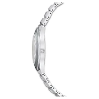 Dextera 3-hand watch, 37mm, Swiss Made, Metal bracelet, Silver Tone, Stainless steel by SWAROVSKI