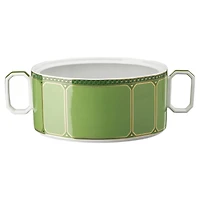 Signum bowl, Porcelain, Green by SWAROVSKI