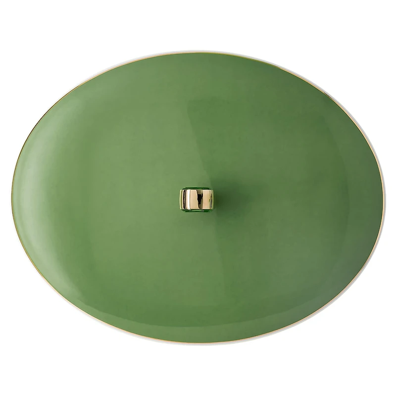 Signum bowl, Porcelain, Green by SWAROVSKI