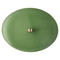 Signum bowl, Porcelain, Green by SWAROVSKI
