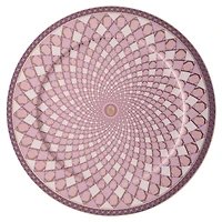 Signum service plate, Porcelain, Large, Pink by SWAROVSKI