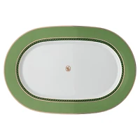 Signum platter plate, Porcelain, Green by SWAROVSKI