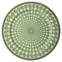 Signum service plate, Porcelain, Green by SWAROVSKI