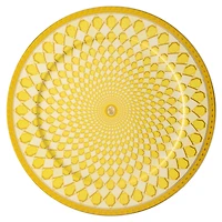 Signum service plate, Porcelain, Large, Yellow by SWAROVSKI