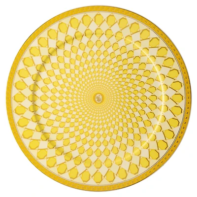Signum service plate, Porcelain, Yellow