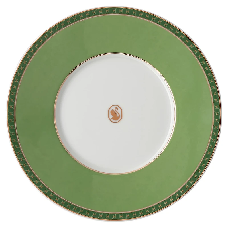 Signum cup with saucer, Porcelain, Green by SWAROVSKI