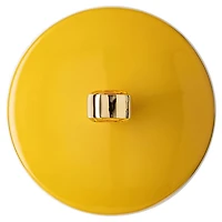 Signum mug with lid, Porcelain, Yellow by SWAROVSKI