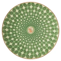 Signum plate, Porcelain, Small, Green by SWAROVSKI