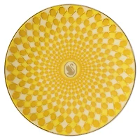 Signum plate, Porcelain, Small, Yellow by SWAROVSKI
