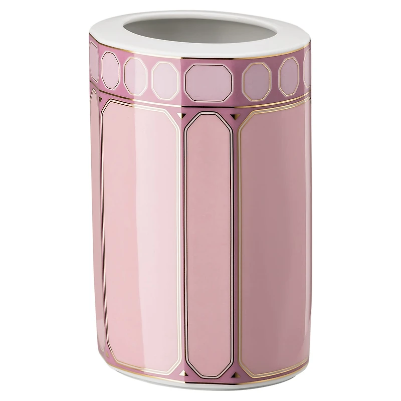 Signum vase, Porcelain, Medium, Pink by SWAROVSKI