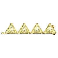 Matrix extender, Triangle cut, Yellow, Gold-tone plated by SWAROVSKI