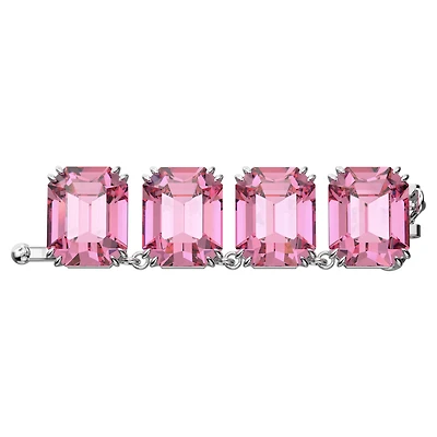 Millenia extender, Octagon cut, Pink, Rhodium plated