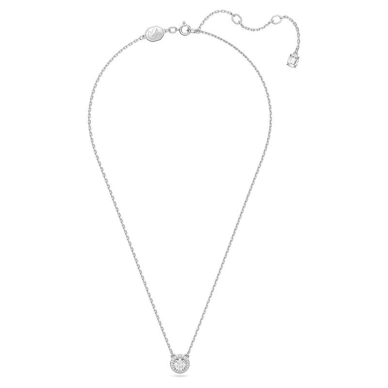 Una Angelic pendant, Round cut, Pavé, White