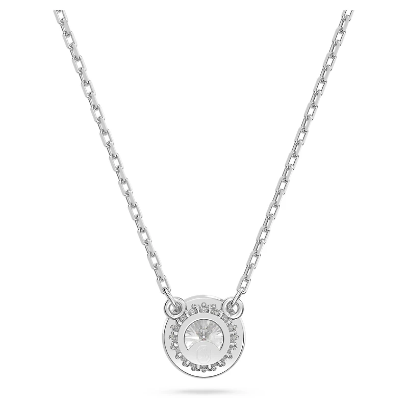 Una Angelic pendant, Round cut, Pavé, White, Rhodium plated by SWAROVSKI