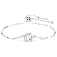 Una Angelic bracelet, Round cut, White, Rhodium plated by SWAROVSKI