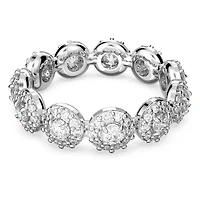 Una Angelic ring, Round cut, White, Rhodium plated by SWAROVSKI