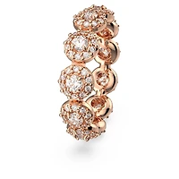 Una Angelic ring, Round cut, White, 18K rose gold finish