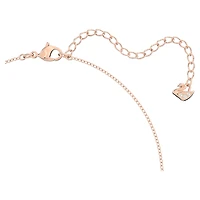 Idyllia Lilia Y necklace, Butterfly, White, 18K rose gold finish