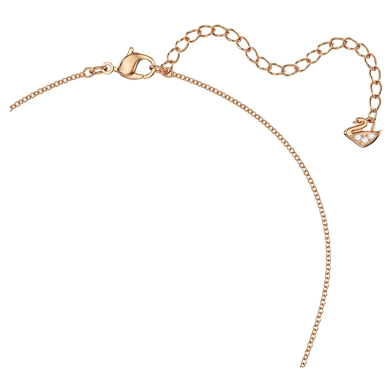 Idyllia Lilia necklace, Butterfly, White, 18K rose gold finish