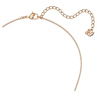 Idyllia Lilia necklace, Butterfly, White, 18K rose gold finish