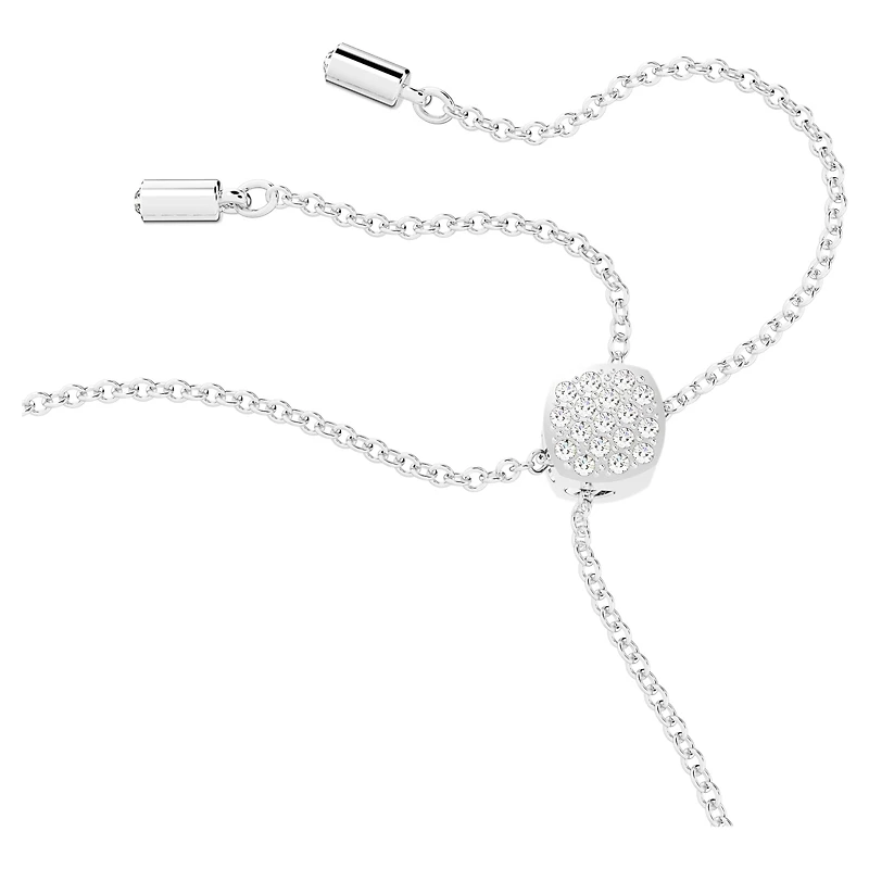 Idyllia Lilia bracelet, Butterfly, White, Rhodium plated by SWAROVSKI