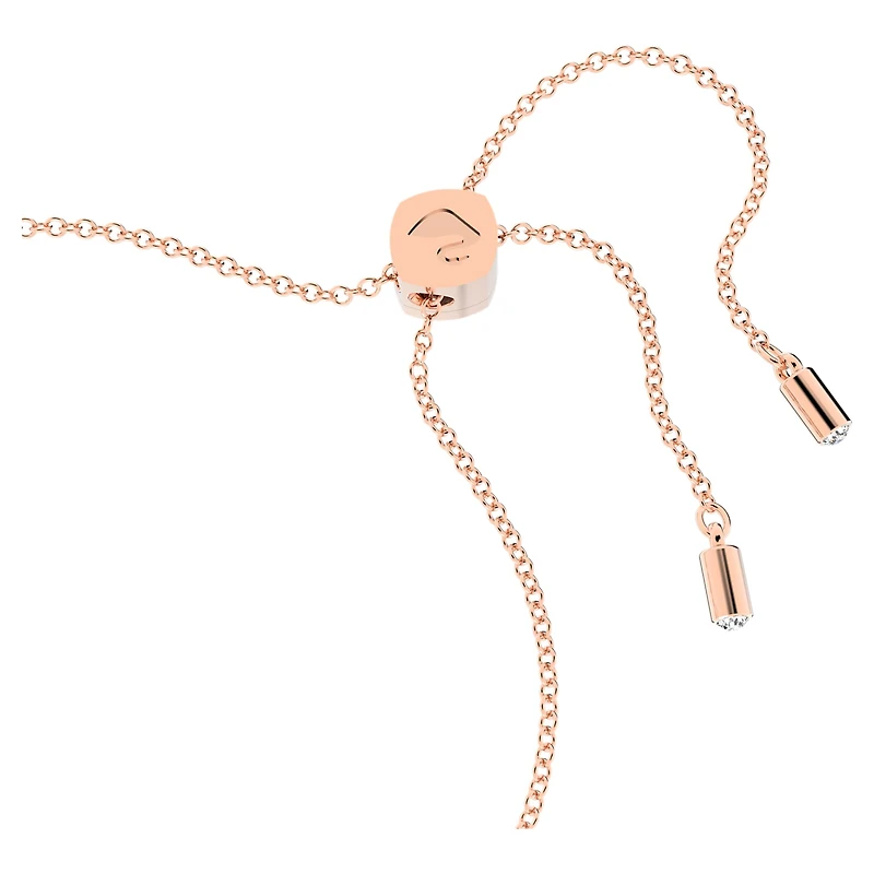 Idyllia Lilia bracelet, Butterfly, White, 18K rose gold finish