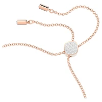 Idyllia Lilia bracelet, Butterfly, White, 18K rose gold finish