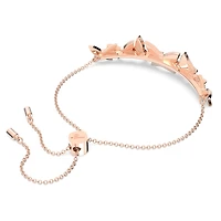 Idyllia Lilia bracelet, Butterfly, White, Rose gold-tone plated by SWAROVSKI