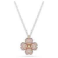 Latisha pendant, Flower, Pink, Mixed metal finish by SWAROVSKI