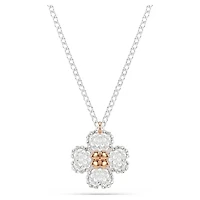 Latisha pendant, Flower, Pink, Mixed metal finish by SWAROVSKI