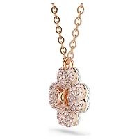 Latisha pendant, Flower, Pink, 18K rose gold finish