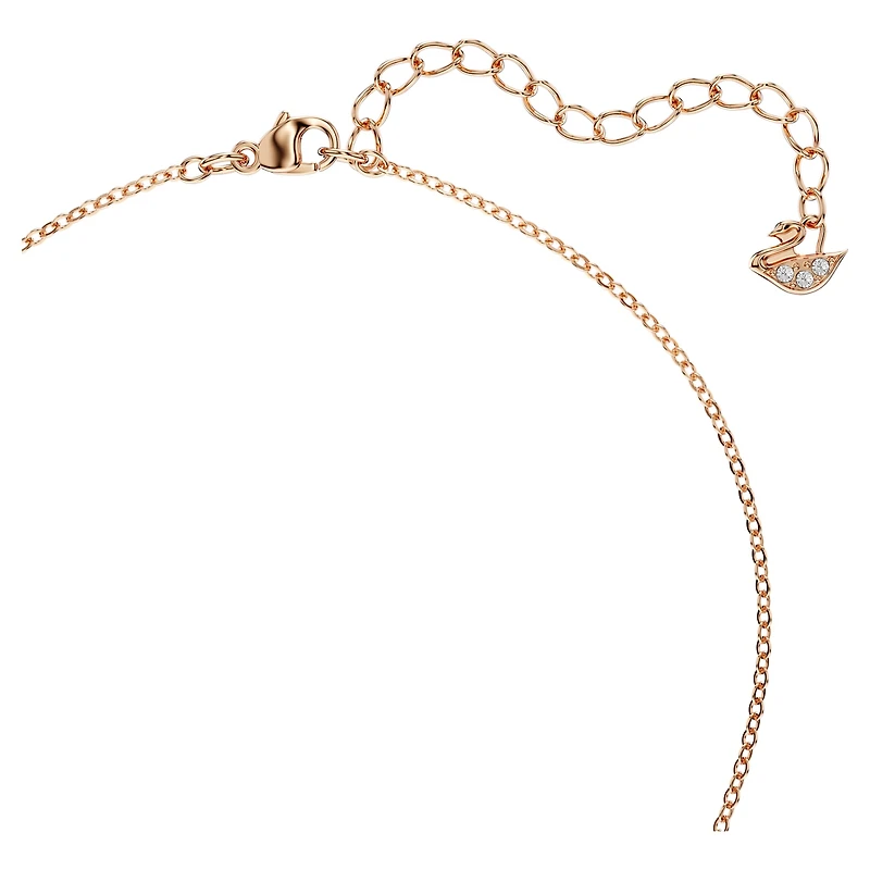 Latisha pendant, Flower, Pink, 18K rose gold finish