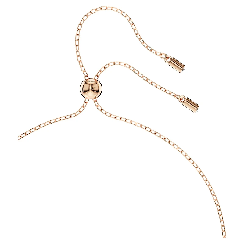 Dextera pendant, pavé, White, 18K rose gold finish