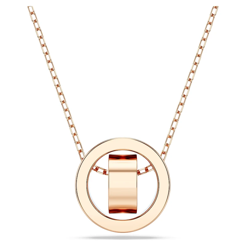 Dextera pendant, pavé, White, Rose gold-tone plated by SWAROVSKI