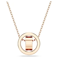 Dextera pendant, pavé, White, Rose gold-tone plated by SWAROVSKI