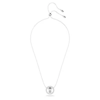 Dextera pendant, pavé, White, Rhodium plated by SWAROVSKI