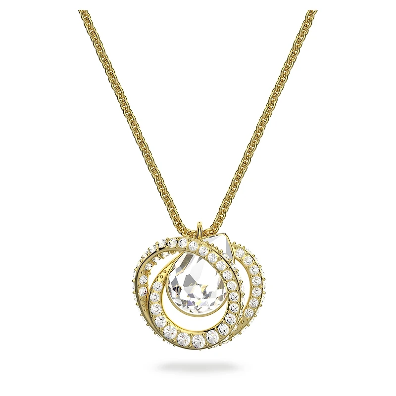 Generation pendant, White, Gold-tone plated by SWAROVSKI