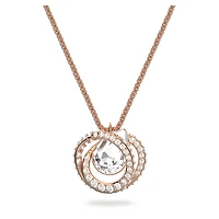 Generation pendant, White, Rose gold-tone plated by SWAROVSKI